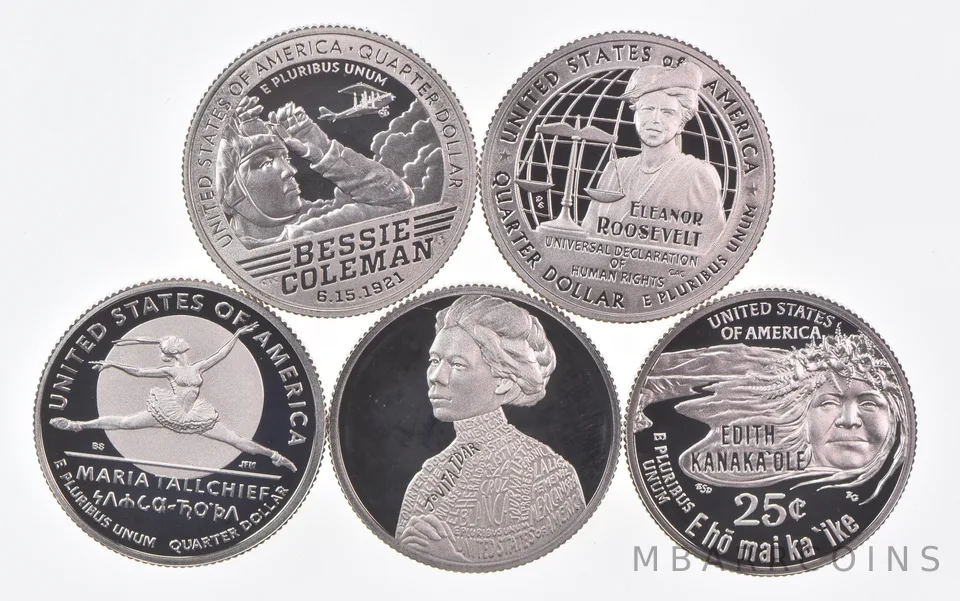 2023-S America Women Quarters (clad) From Proof Set (5 coins)