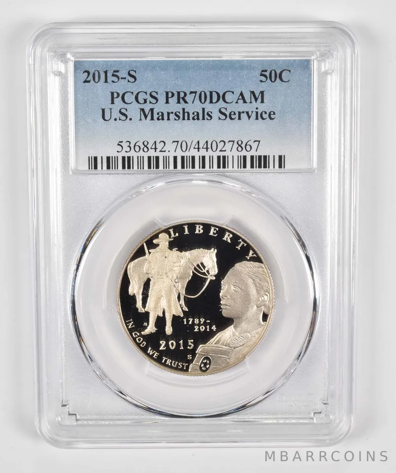 2015-S US Marshals Service Commemorative Half Dollar PR70 PCGS