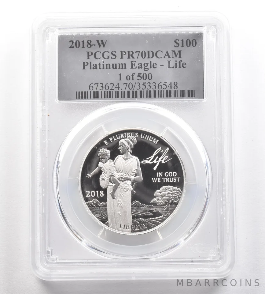 2018-W $100 American Platinum Eagle Life 1 Oz PR70 DCAM PCGS *4300