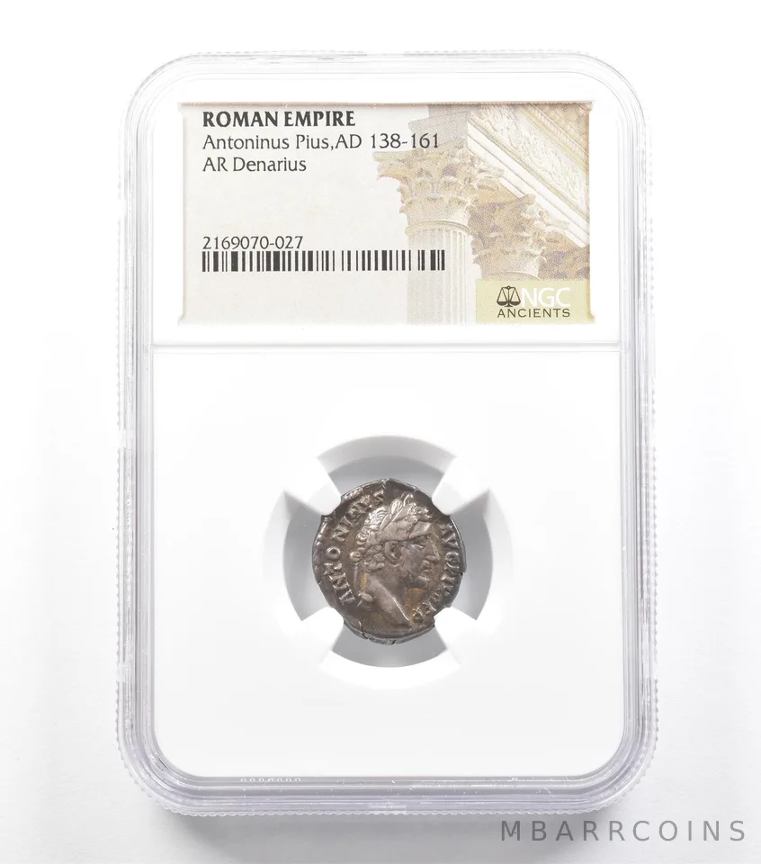 AD 138-161 Roman Empire Antonius Pius AR Denarius NGC *5933