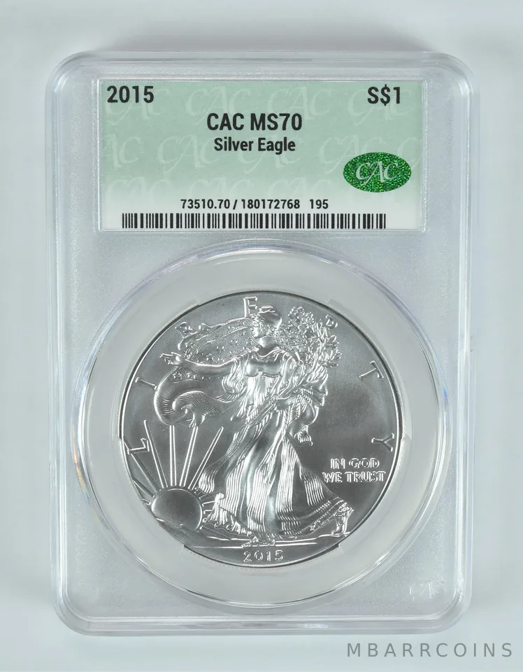 2015 American Silver Eagle MS70 CAC CACg