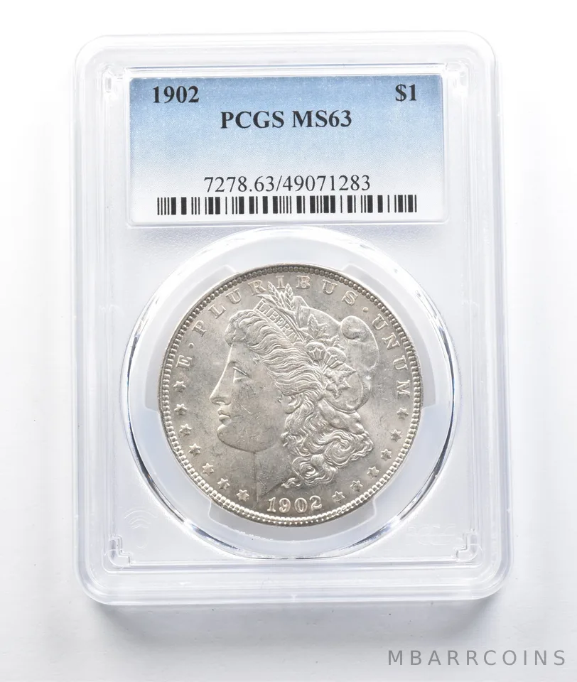 1902 Morgan Silver Dollar MS63 PCGS *0484
