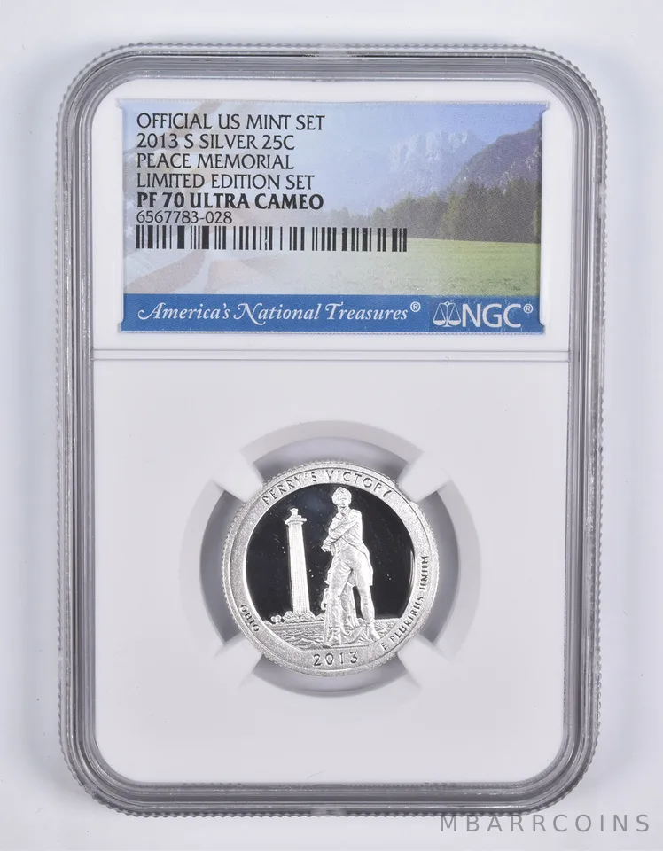 2013-S ANT Quarter Silver Peace Memorial Limited Edition PF70 NGC