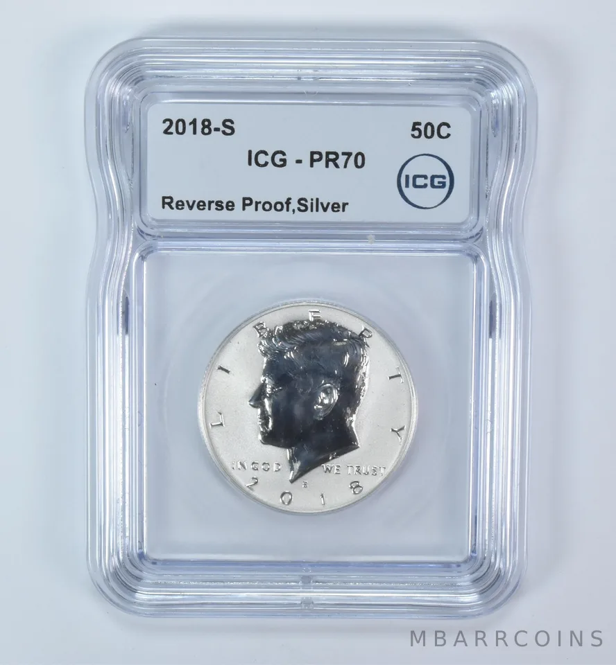 2018-S Kennedy Half Dollar Silver Reverse PR70 ICG