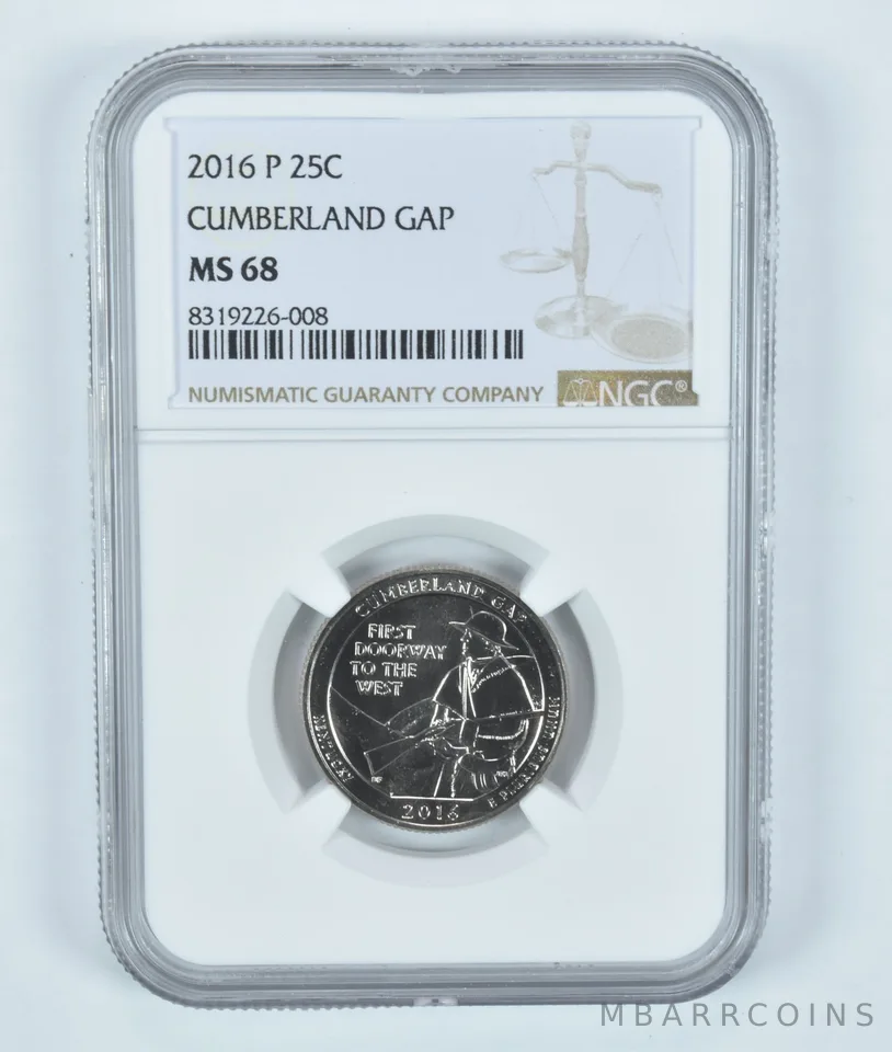 2016-P Washington Quarter Cumberland Gap ATB MS68 NGC