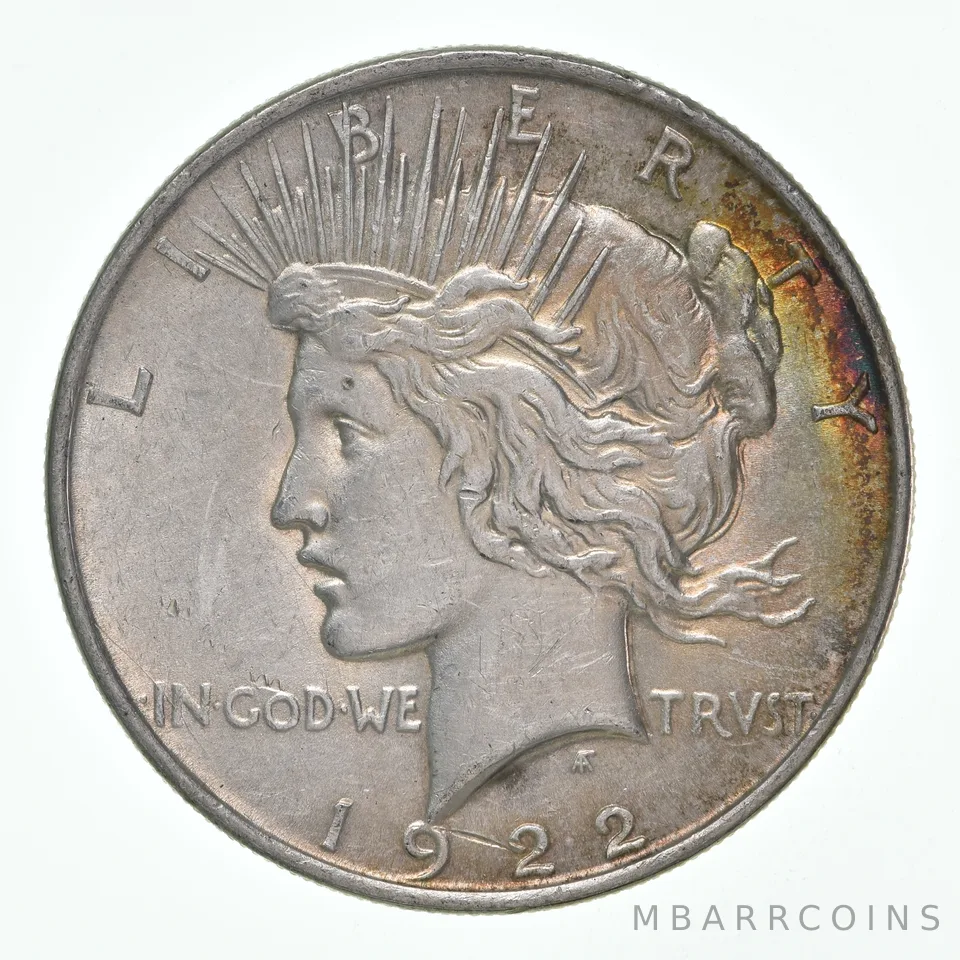 1922 Peace Silver Dollar- Great Color/Tone a5131