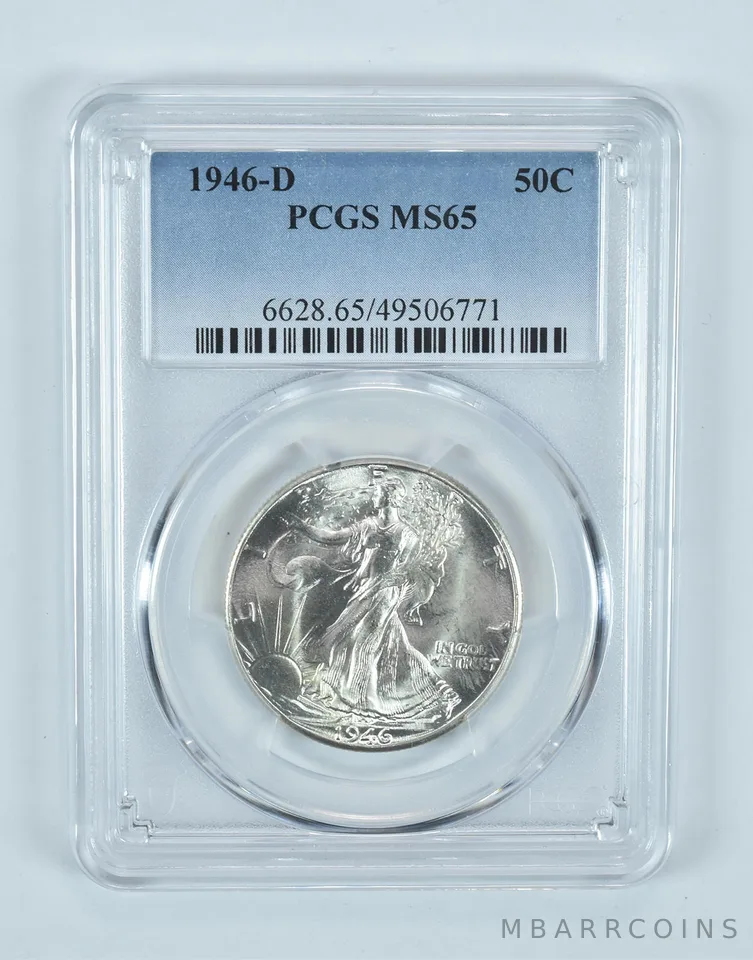 1946-D Walking Liberty Half Dollar MS65 PCGS Blue Label
