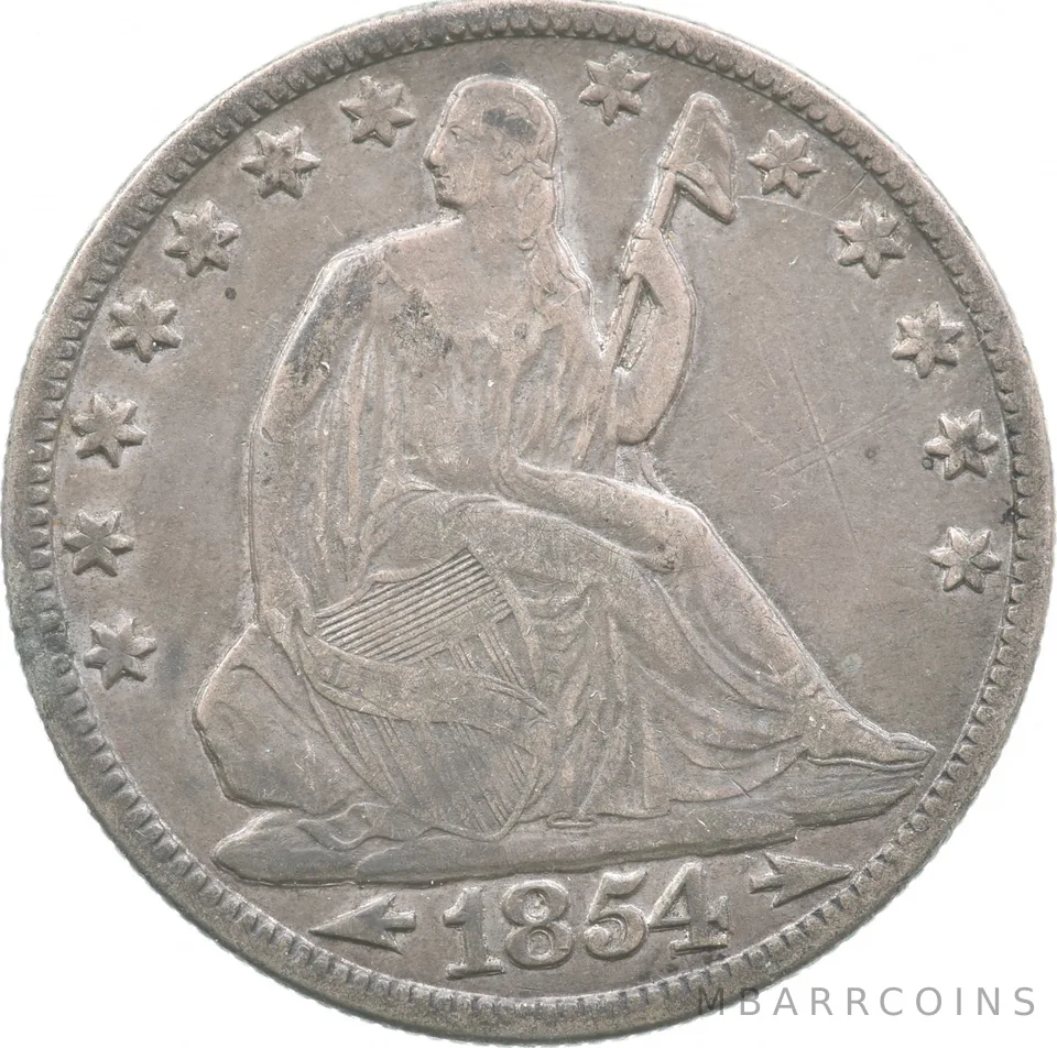 1854-O Seated Liberty Half Dollar Arrows *7589