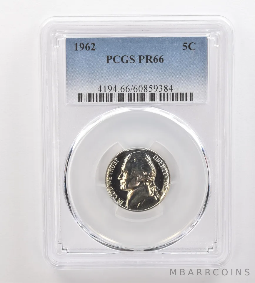 1962 Jefferson Nickel PR66 PCGS Beautiful Tone *3282
