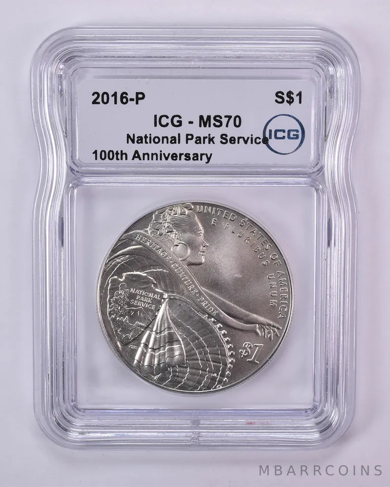 2016-P National Parks Commemorative Silver Dollar MS70 ICG