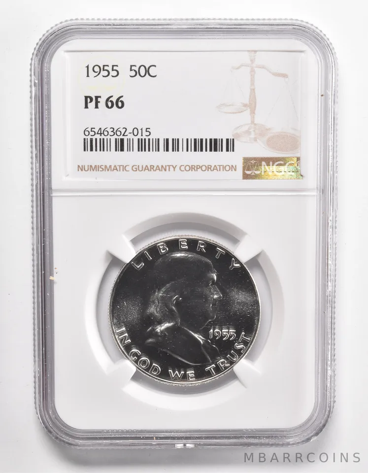 PF66 1955 Franklin Half Dollar - Graded NGC *1033