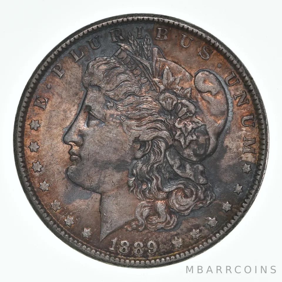 1880 Morgan Silver Dollar Toned Great Color! a4482