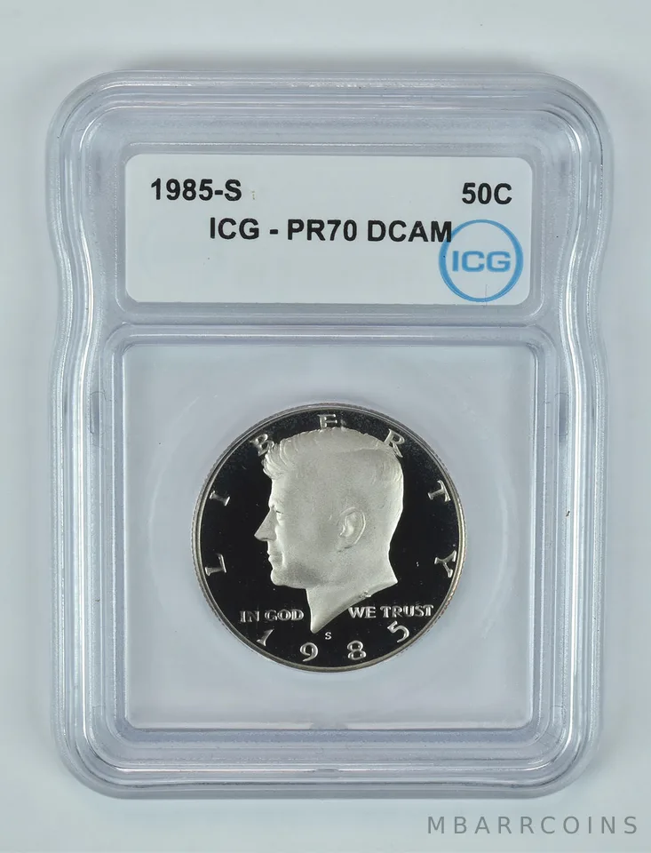 1985-S Kennedy Half Dollar PR70 DCAM ICG