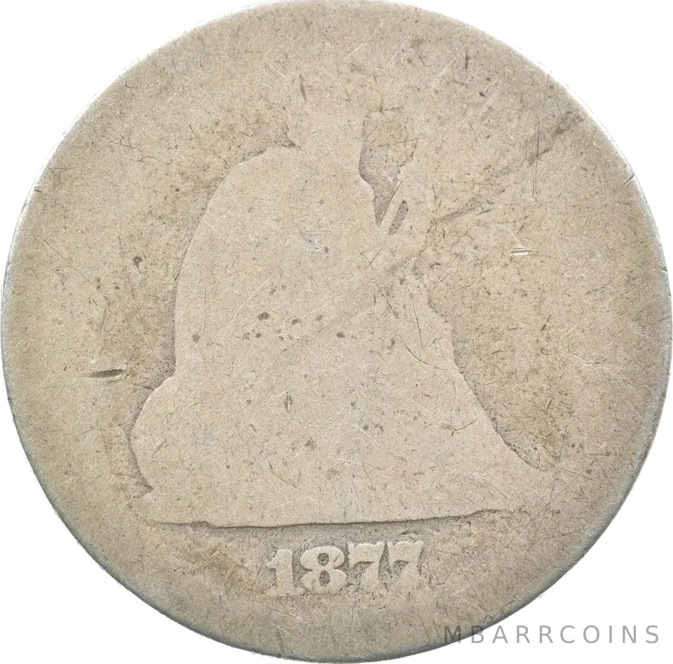 1877 Seated Liberty Quarter Lowball a8947