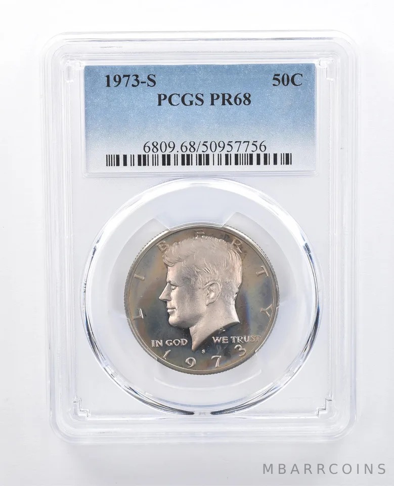1973-S Kennedy Half Dollar PR68 PCGS Beautiful Tone *8095