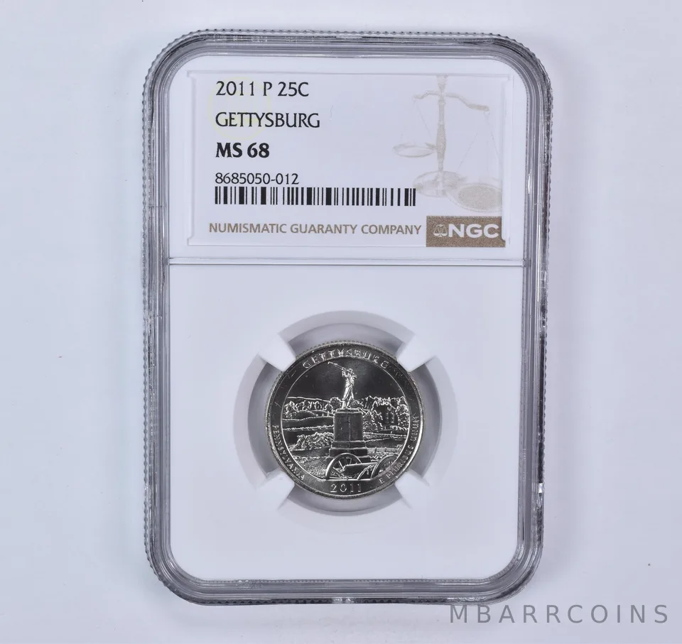 2011-P Washington Quarter ATB Gettysburg MS68 NGC