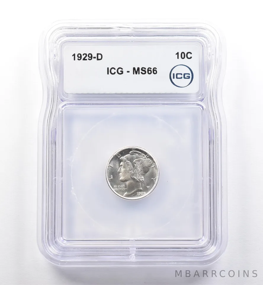 1929-D Mercury Dime MS66 ICG *0281