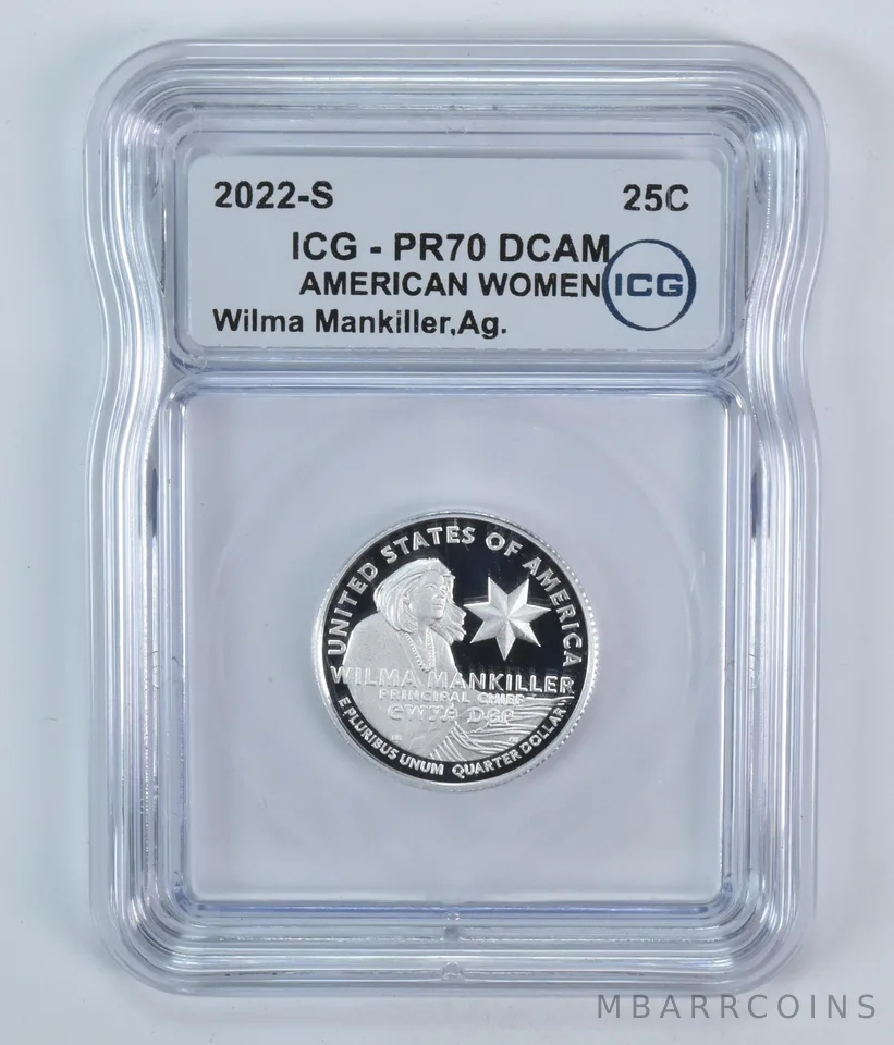 2022-S American Women Quarter Wilma Mankiller Silver PR70 DCAM ICG