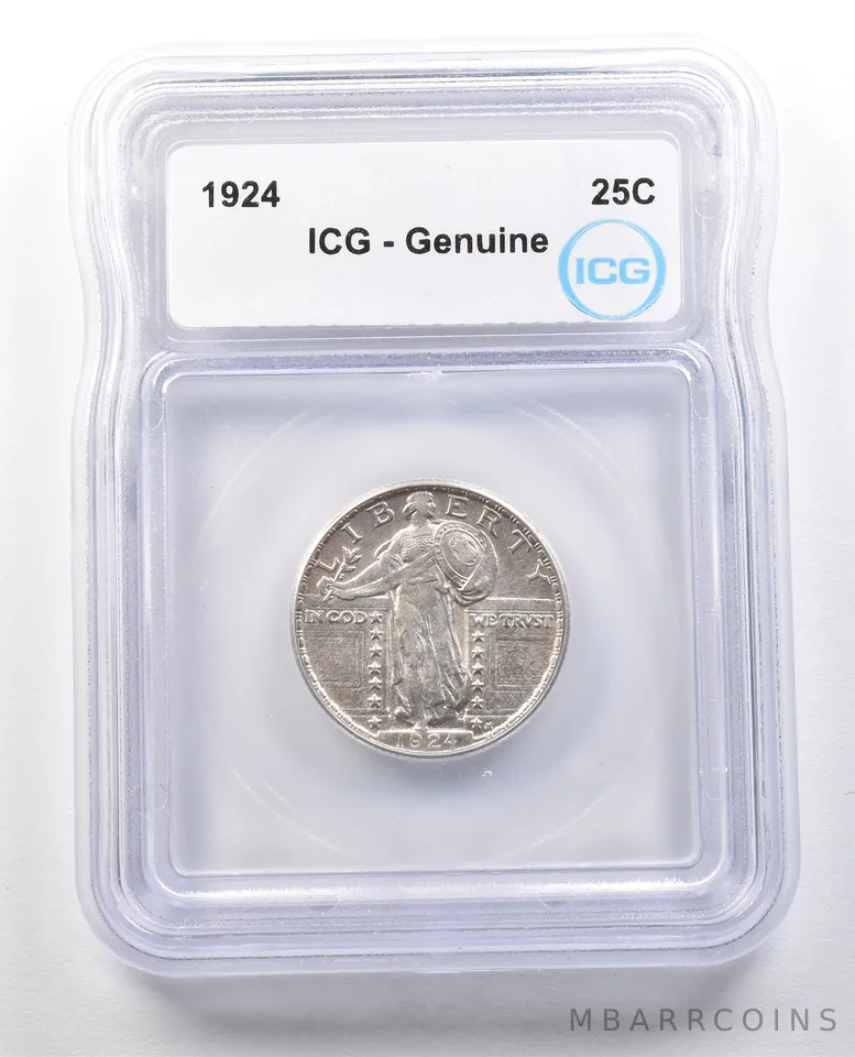 1924 Standing Liberty Quarter Genuine ICG *1220