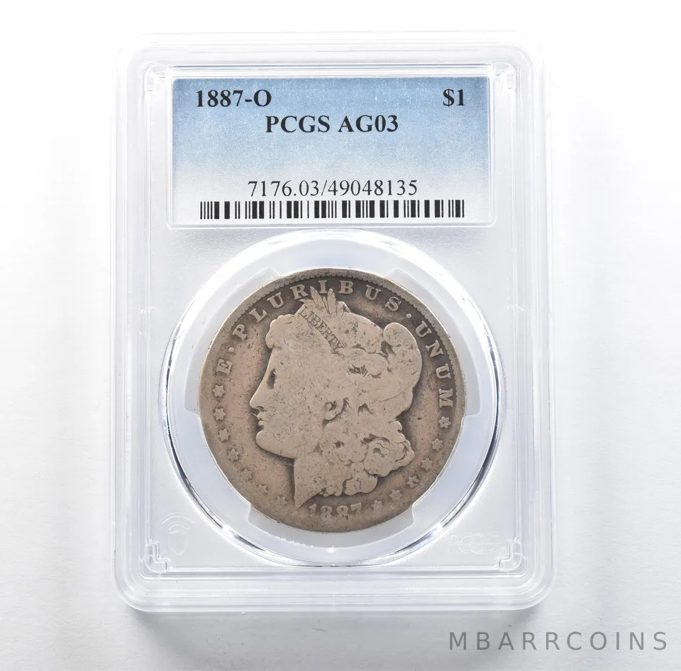 1887-O Morgan Silver Dollar AG03 PCGS Lowball