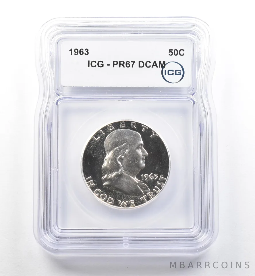 1963 Franklin Half Dollar PR67 DCAM ICG *7459