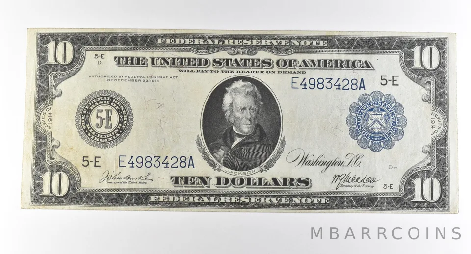 1914 $10 Richmond VA FRN Large Note Blue Seal *2812