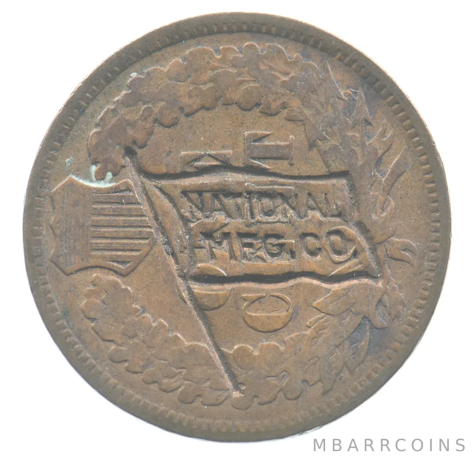1903 Indian Head Cent Love Token National Meg Co Victorian *4804
