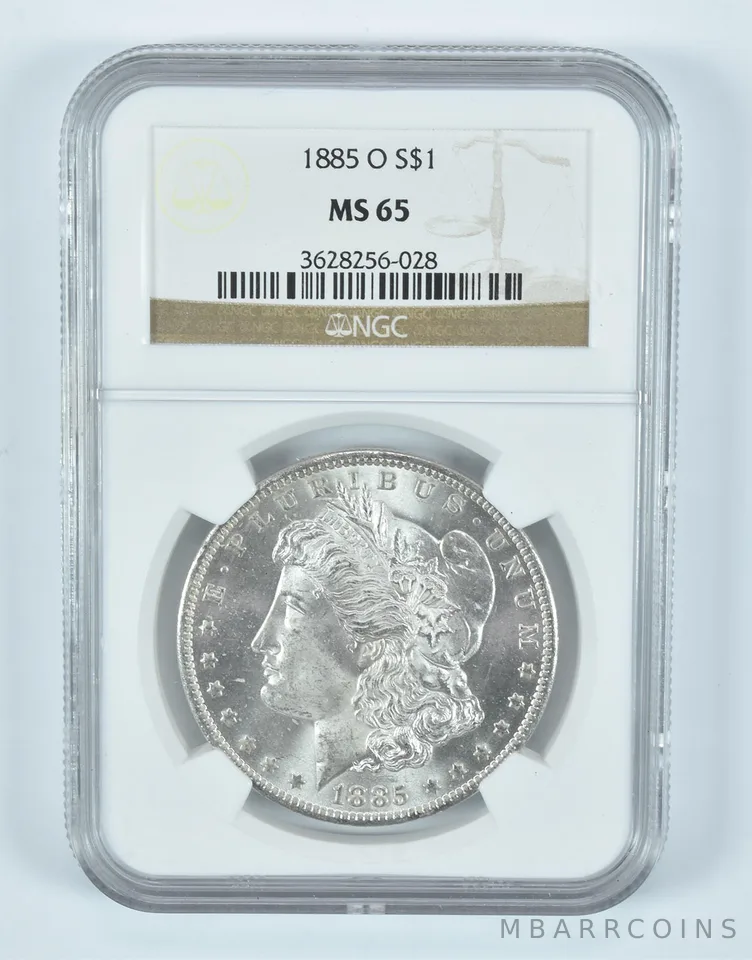1885-O Morgan Silver Dollar MS65 NGC Brown Label