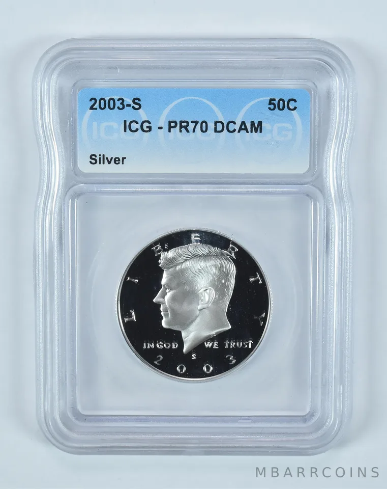 2003-S Kennedy Half Dollar Silver PR70 DCAM ICG