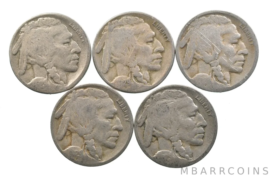 BETTER Lot 1929-S 1929-S Worn Date 1929-S 1929-S Buffalo Nickel Collection *120