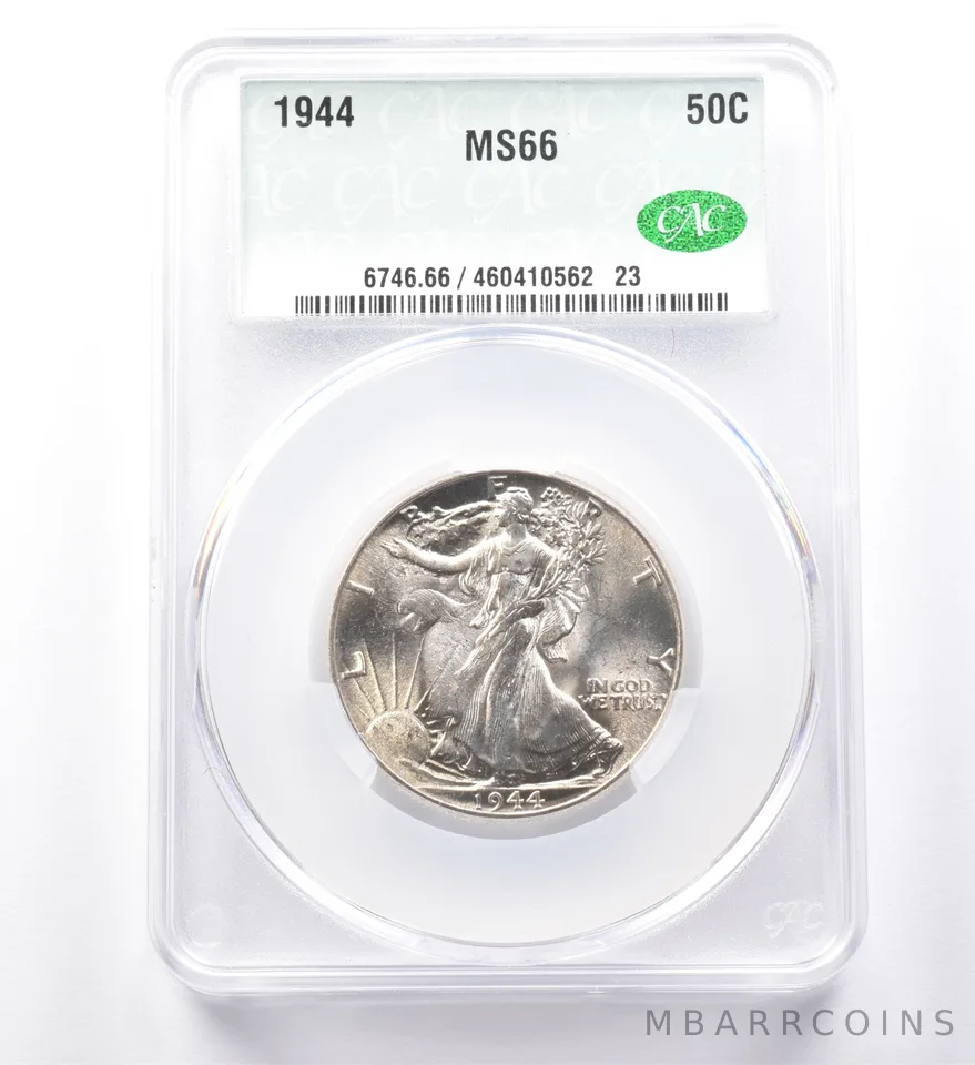 1944 Walking Liberty Half Dollar MS66 CAC *9996