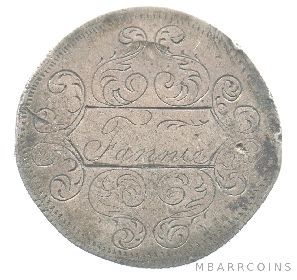 ND Seated Liberty Quarter Love Token Victorian Fannie *5532