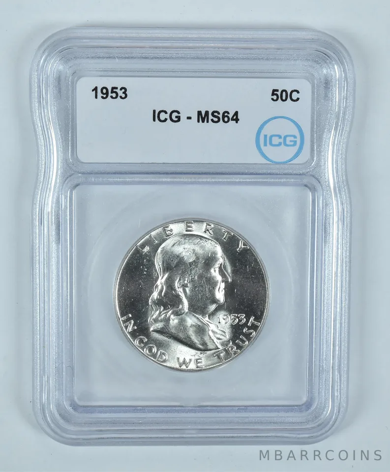 1953 Franklin Half Dollar MS64 ICG