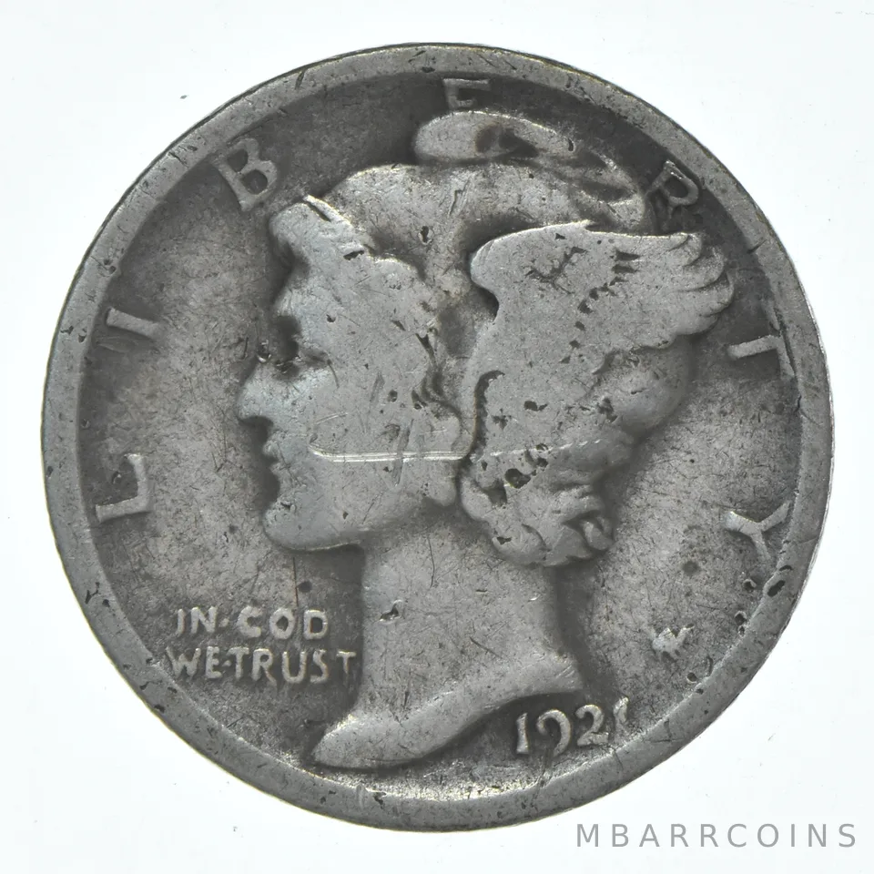 1921 Mercury Dime a6175