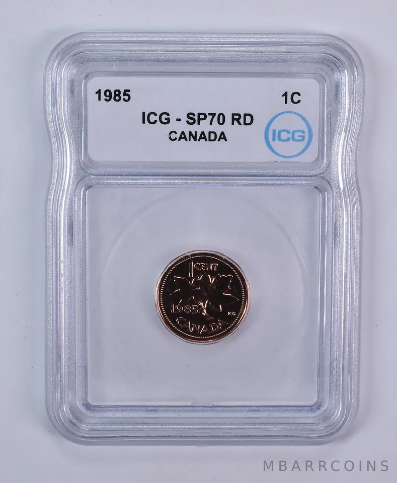 1985 Canada 1 Cent SP70 RD ICG