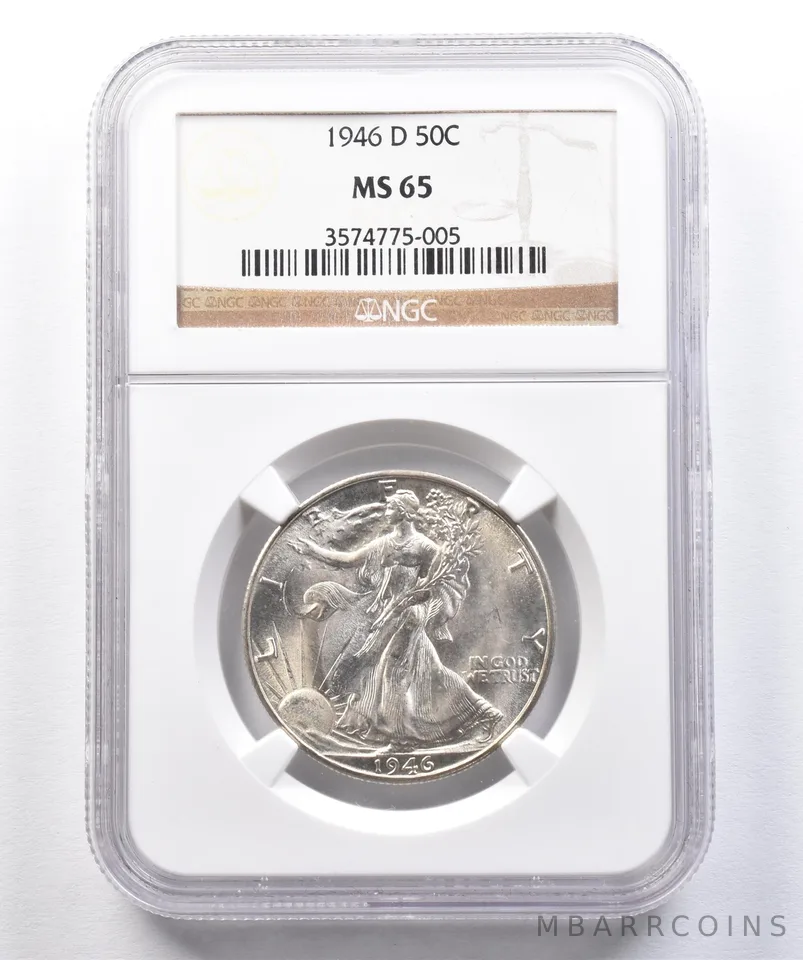 1946-D Walking Liberty Half Dollar MS65 NGC *2598