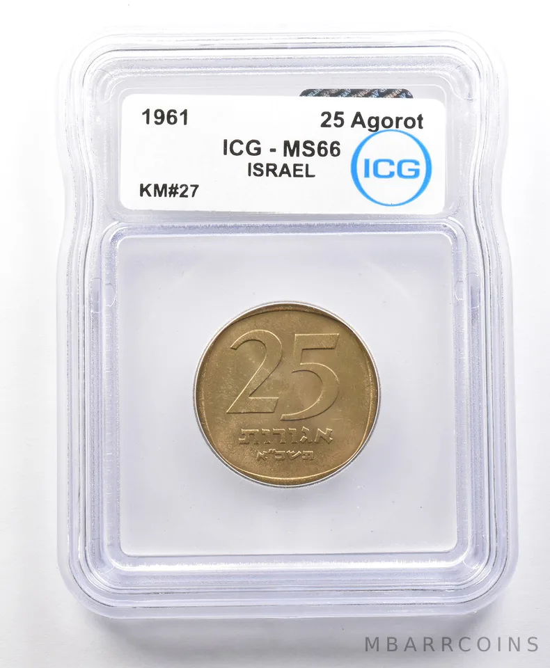 1961 Israel 25 Agorot KM#27 MS66 ICG *4209