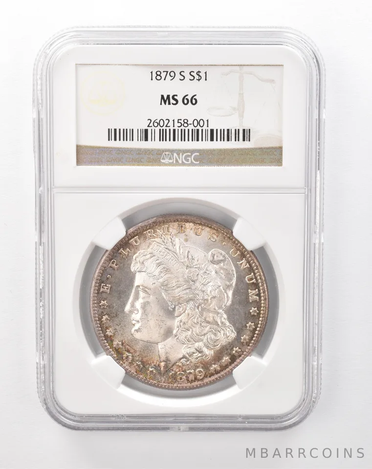 1879-S Morgan Silver Dollar MS66 NGC Beautiful Tone a2960
