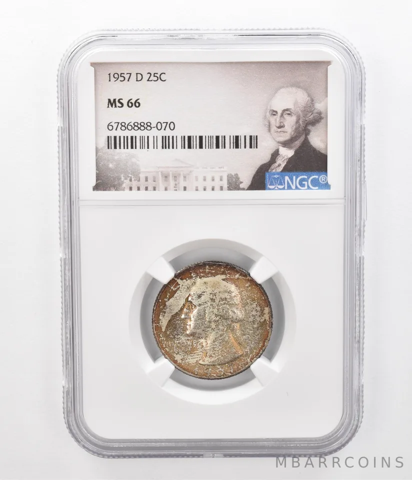 1957-D Washington Quarter MS66 NGC Beautiful Tone *2342