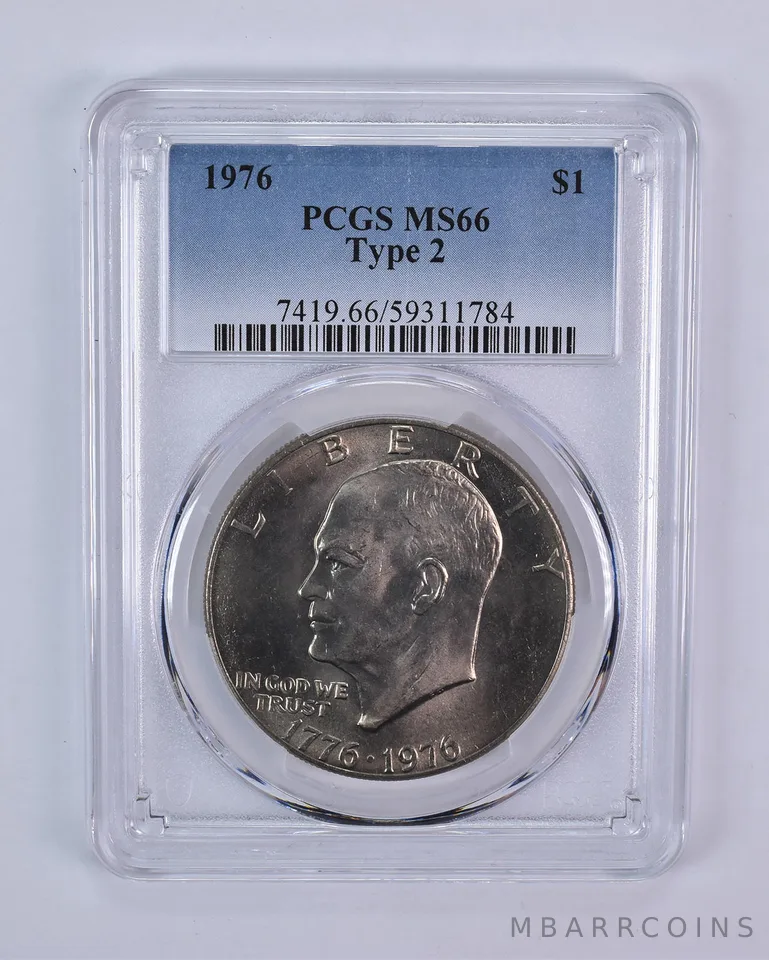 1976 Eisenhower $1 Type 2 MS66 PCGS Blue Label
