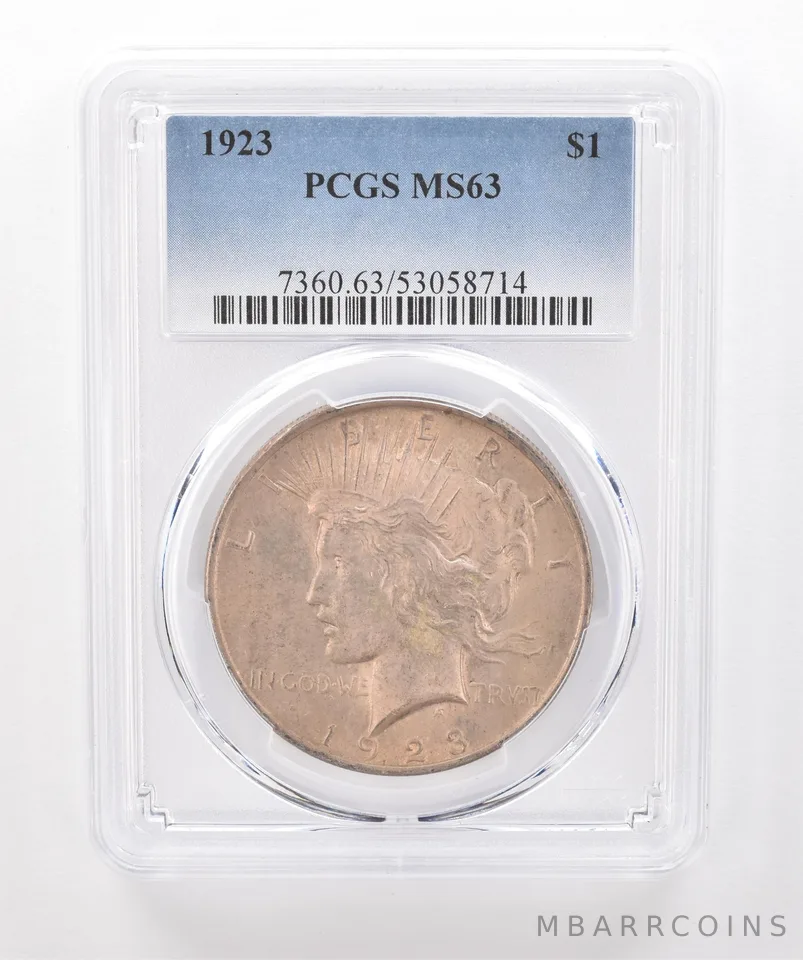 1923 Peace Silver Dollar MS63 PCGS Beautiful Tone *1961