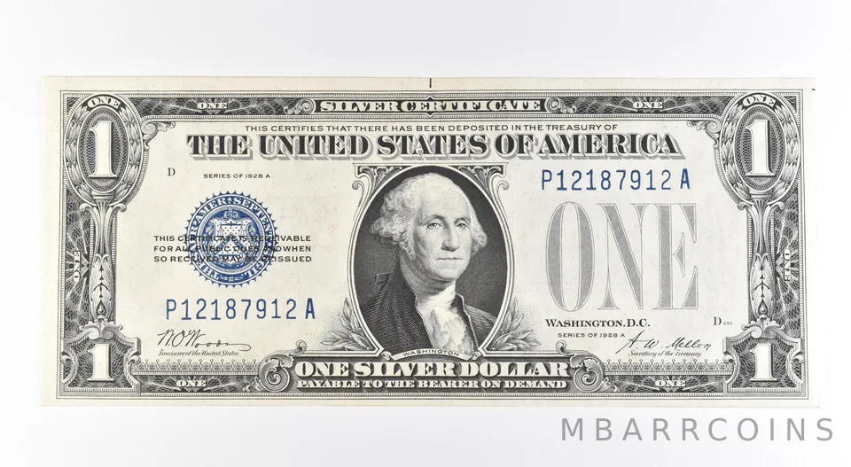 1928 A $1 Silver Certificate Blue Seal Fr#1601 *0476