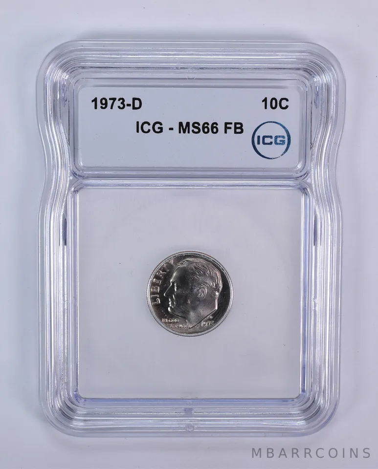 1973-D Roosevelt Dime MS66 FB ICG
