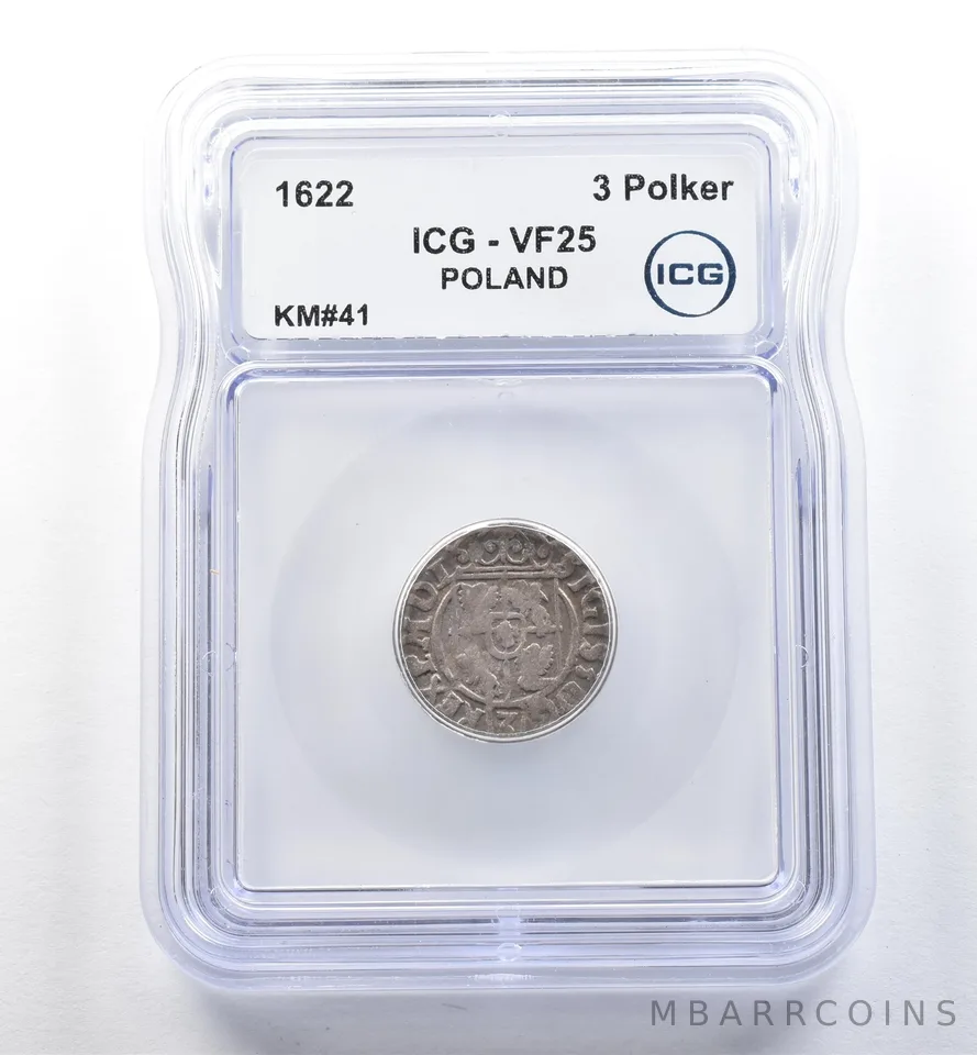 1622 Poland 3 Polker KM#41 VF25 ICG *2572
