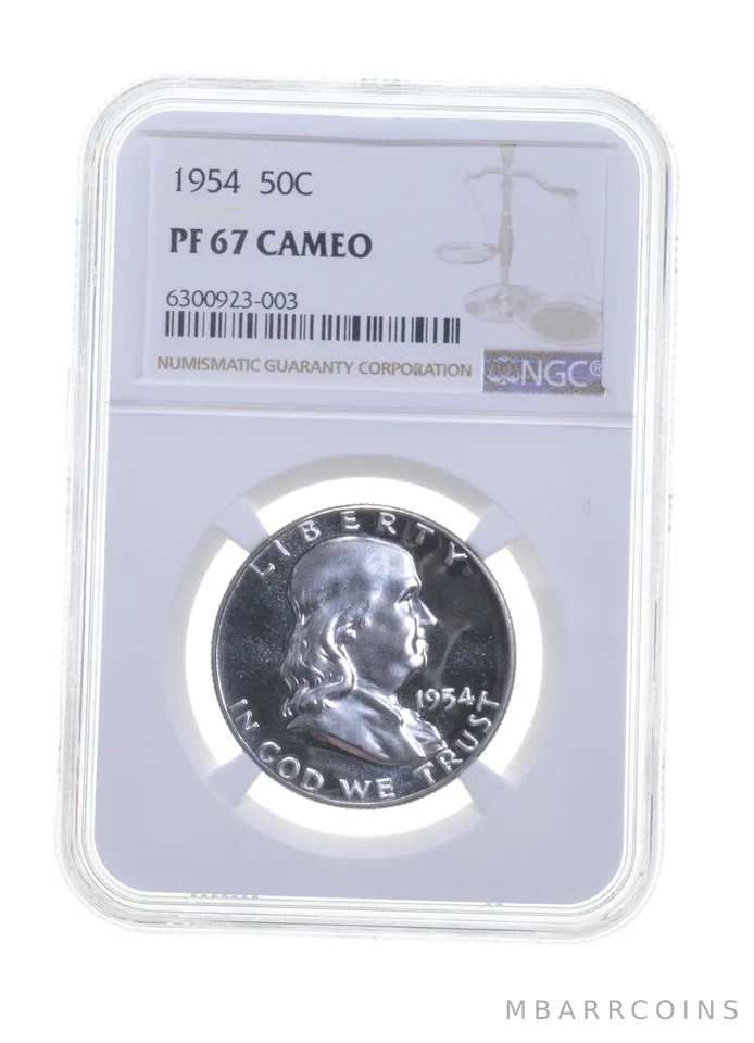 PF67 CAM 1954 Franklin Half Dollar - Graded NGC *5715