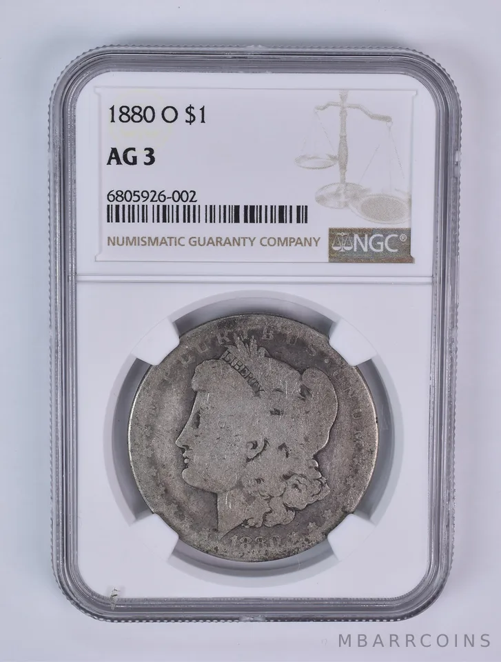 1880-O Morgan Silver Dollar AG3 NGC Lowball