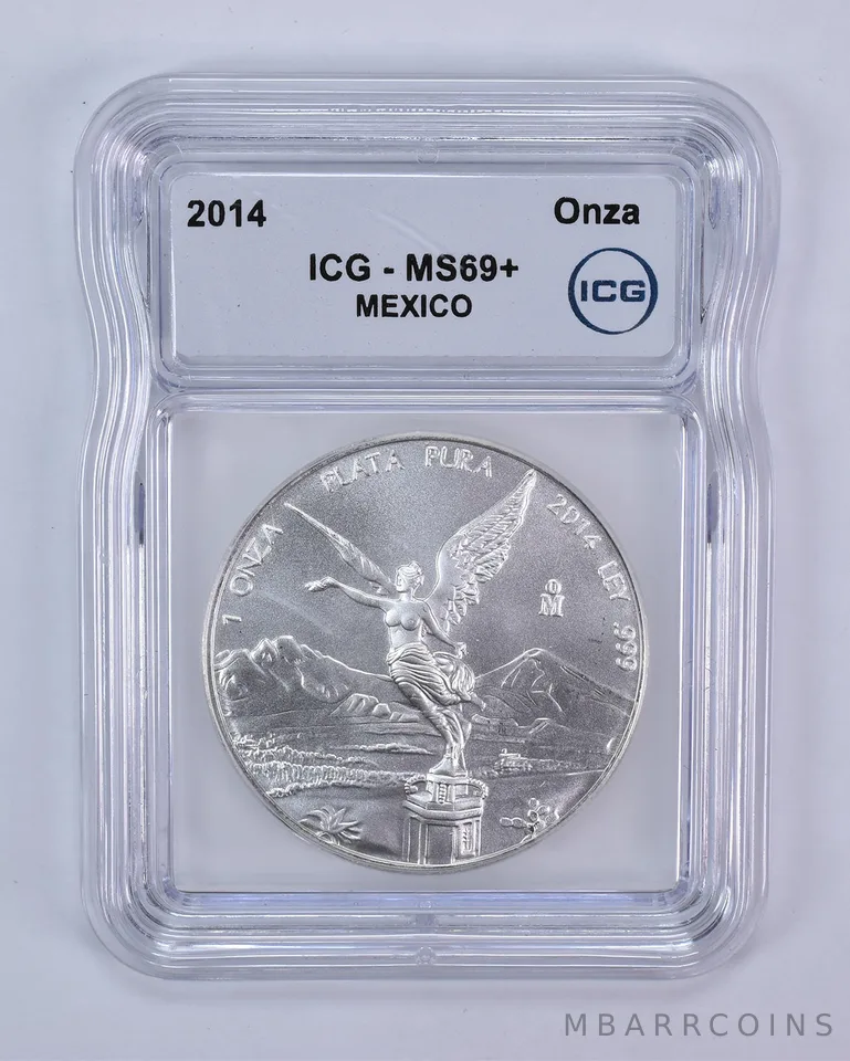 2014 Mo Mexico 1 Onza Silver Libertad MS69+ ICG