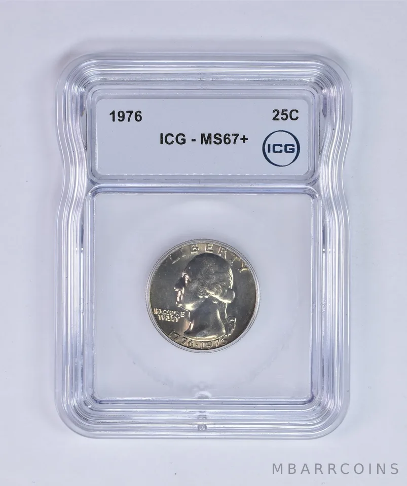 1976 Washington Quarter MS67+ ICG Beautiful Tone *7994