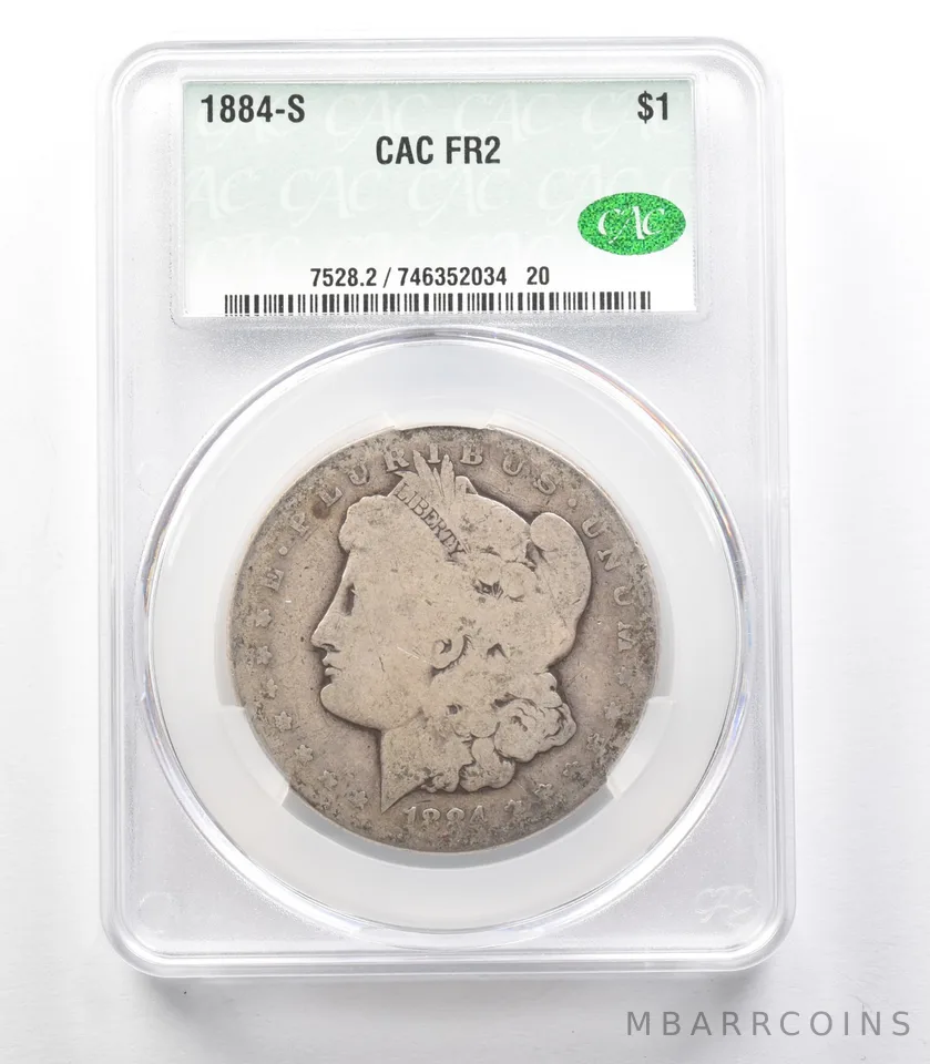 1884-S Morgan Silver Dollar FR2 CAC Lowball *3326