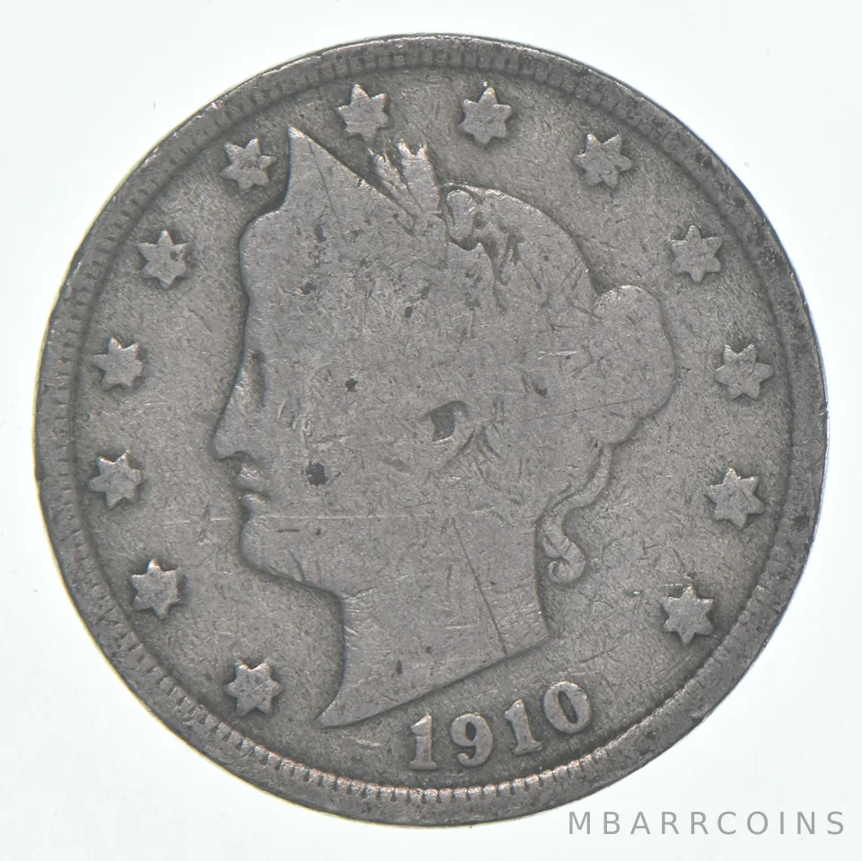 1910 Liberty V Nickel AC Average Circ